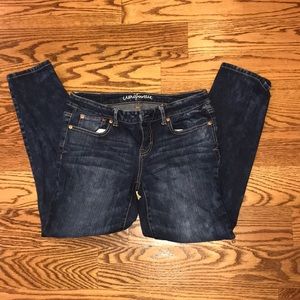 Aeropostale dark wash skinny crop jeans